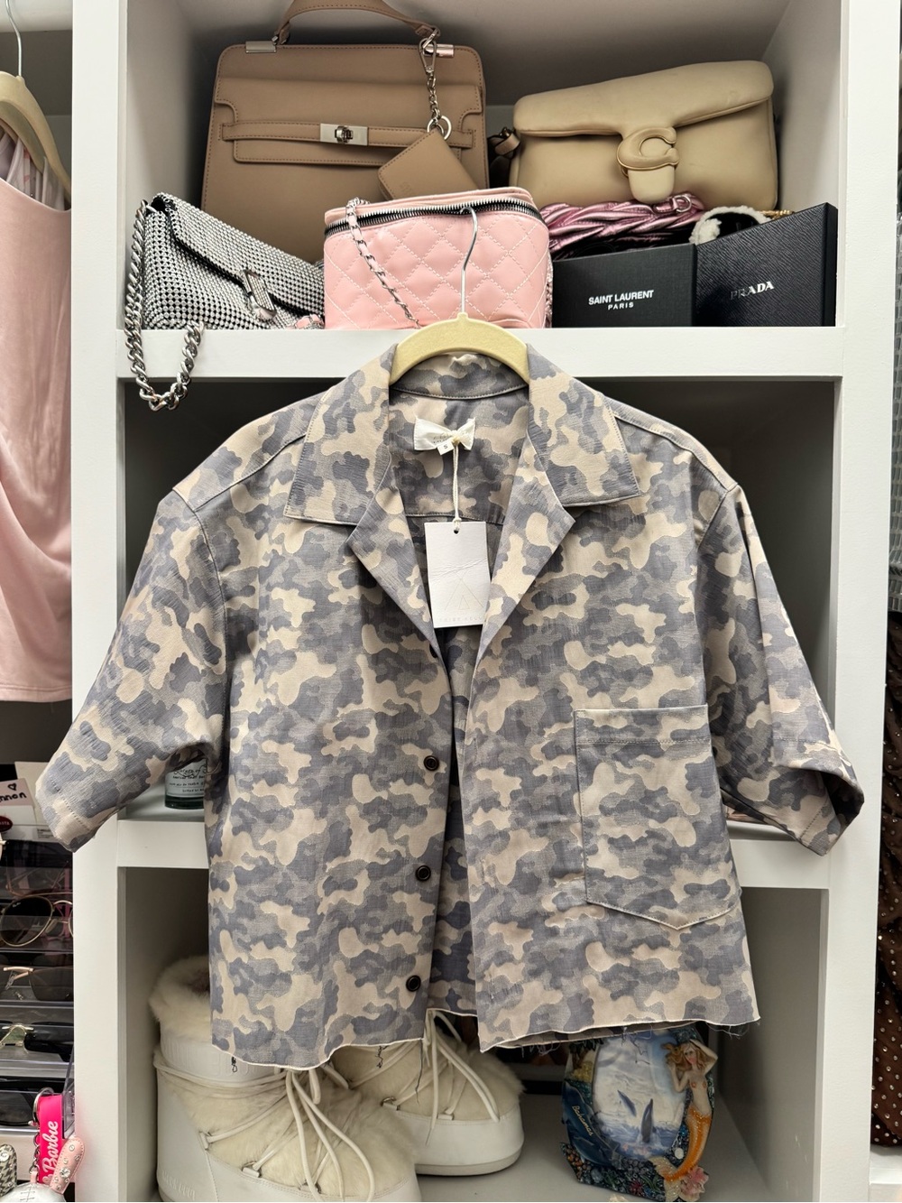 Tribe Kelley “Bonfire Button-down” Cropped